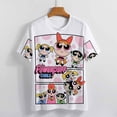 thumbnail image 4 of The Powerpuff Girls Womens T-Shirt Round Neck Short Sleeve Tee Shirts Summer Breathable Tops Blouse 6XL, 4 of 8