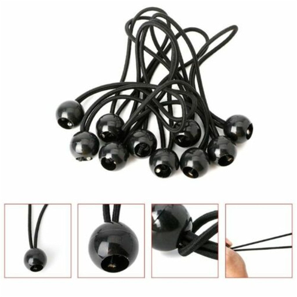 Ball Bungees Elastic Shock Cord Tie Down Tarpaulins Canopy Boats Camping Tent