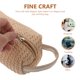 thumbnail image 3 of Bolso de mano de paja PP con cremallera, bolso de mano para lavar, monedero de playa de verano para mujer, 3 of 4
