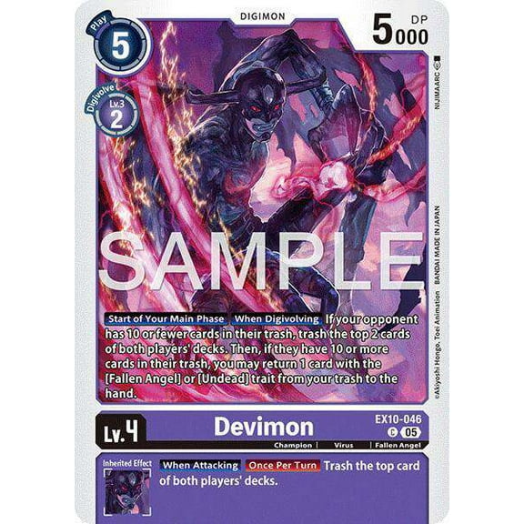 Digimon Sinister Order Common Devimon EX10-046