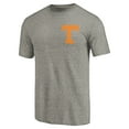 thumbnail image 2 of Men's Gray Heather Tennessee Vols Left Chest Distressed Logo Tri-Blend T-Shirt, 2 of 3