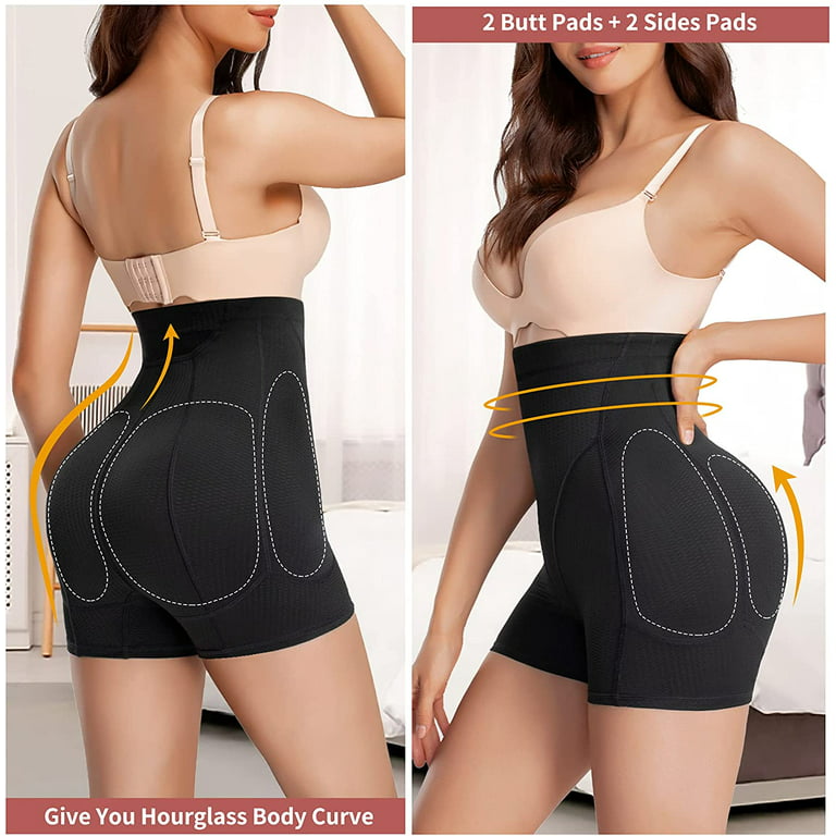 Irisnaya Butt Lifter for Women Seamless Shapewear Padded Tummy Control  Panties Waist Trainer Body Shaper Hip Enhancer Underwear(Beige Small) 