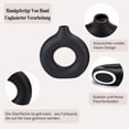 thumbnail image 3 of Black Donut Vase Hollow Ceramic Vase for Flowers Handmade Minimalist Boho ins Style Modern Home Decor for Wedding Dinner Table Party Living Room Office Bedroom（M, 3 of 4