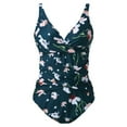 Swimsuits For Women 1 Piece Bathing Suit Retro Ruched Push Up Vintage