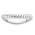 thumbnail image 1 of Bague Ondulée Antique Polie en Argent Sterling Stackable Expressions Taille 8, 1 of 3