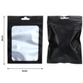 thumbnail image 3 of 100 Packs Holographic Mylar Bags with Clear Window,Smell Proof Bags Resealable Black Mylar Food Storage Bag for Sample Snack Cookies Jewelry (4 x 6 Inch), 3 of 6