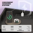thumbnail image 4 of HOMCOM Set of 2 Floating Nightstand w/ Charging Station Bedside Table Black, 4 of 10