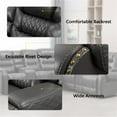 thumbnail image 4 of Pemberly Row PU Leather Gray Sectional Sofa L-Shaped Reclining, 4 of 8