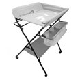 thumbnail image 1 of Cambiador de pañales portátil plegable Nikou con ruedas altura ajustable organizador móvil color gris, 1 of 15