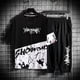 thumbnail image 2 of Trajes deportivos Top Camiseta de algodón para hombre Ropa básica para hombre Capris originales Marcas Pantalones elásticos de lujo Conjuntos 2024 Chándal de tendencia, 2 of 4