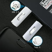 256GB USB 3.0 Flash Drive TOPESEL USB C Thumb Drive Fits for Android Phone Computer Photo Stick External Storage Silver
