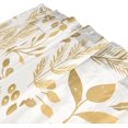 thumbnail image 3 of Gold Leaf Jacquard Shower Curtain for Bathroom Waterproof Fabric Shower Curtains Bathtub Curtain with 12 Hooks, 60 x 72 Inch for Bath Hotel Room Home Decor, 3 of 6