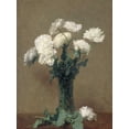thumbnail image 2 of Fantin-Latour, Henri 12x14 Gold Ornate Wood Framed with Double Matting Museum Art Print Titled - White Poppies, 2 of 4