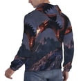 thumbnail image 6 of Pofeuu Fire Breathing Dragon Twilight Print Mens Casual Hooded Collar Drawstring Hoodies Pullover Sweatshirts Casual Long Sleeve Shirts-X-Large, 6 of 7