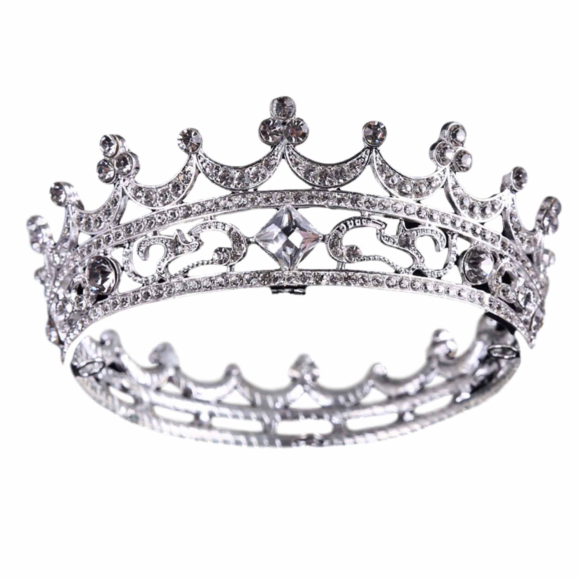 Dewadbow Wedding Bridal Women Prom Pageant Hair Tiara Crown Headband
