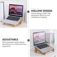 thumbnail image 5 of KAKOWELY Notebook Stand Riser 1pc Height Adjustable Notebook Stand Wood Laptop Storage Shelf (Wood Color)10.63"X9.45"X4.13", 5 of 5