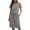 Gray, variant on Womens One-Piece Skirt Crew Neck Short Sleeve Skirts Elastic Waist High Waisted Skirts Lace-Up Split Skirts Casual Beach Vacation Outfits Belted Bussiness Sundresses