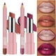 thumbnail image 1 of Set de Labial y Delineador de Labios Mate de Larga Duración 24h Waterproof No Desvanece Hidratante con Brillo Aplicación Fácil | Color Suave | Brillo Multiusos | Labial 3g + Delineador 0.6g, 1 of 7