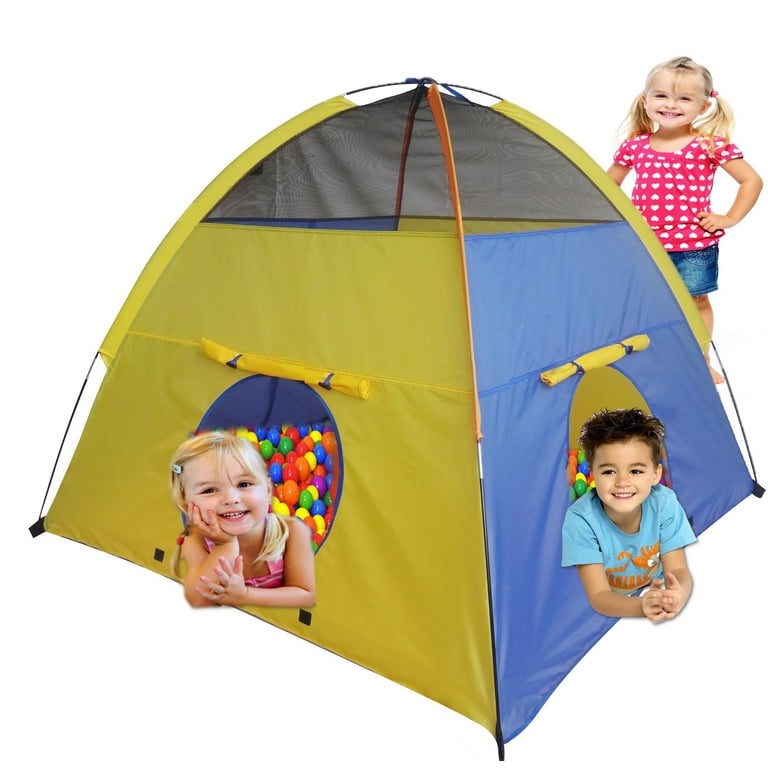 Kids pop up Camping Tent - Bright Colorful Play Tent for Indoor