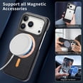 thumbnail image 3 of for iPhone 14 Pro PU Leather Magnetic Case, [Compatible with Mag-Safe] Classic Shockproof Phone Cover for Men Women, Lychee Texture Protective Phone Cover for iPhone 14 Pro, Black, 3 of 8