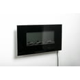 thumbnail image 4 of Fire Sense Wall Mount Electric Fireplace, Black, 36", 4 of 22