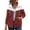 Wine, variant on GigrtiJin Womens Color Block Jacket Long Sleeve Collared Jacket Fall Trendy Casual Baggy Zip up Jacket with Pockets