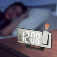 thumbnail image 6 of Bedroom Projection Alarm Clock, LED Digital Clock Projected On The Ceiling Wall, 180° Projector and Dimmer, Mirror Design, Snooze, 3-speed Luminance Bedside Clo Holiday Savings Gifts, 6 of 7