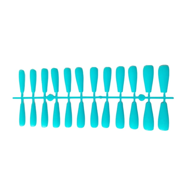 Guardurnaity Uñas postizas mate para niñas, parche de cobertura completa para manicura de belleza reutilizable , uñas artificiales de Color Arte de uñas lago azul TJP1170-Y3-B1