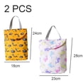 thumbnail image 2 of Laklulu - Bolsa de pañales de tela reutilizable para colgar, húmeda y seca, bolsa para natación, bolsa para yoga y gimnasio (paquete de 2, diferentes tamaños), 2 of 5