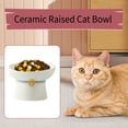 thumbnail image 3 of Cat Dog Bowl Raised Cat Dishes Large Capacity Portable Non Slip Water Bowl Water Solid Color Tilted, 3 of 8