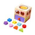 thumbnail image 4 of HILABEE Montessori Shape Matching Toy Wooden Activity Center for Sensory Exploration A, 4 of 9