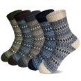 thumbnail image 1 of Calcetines FYC de invierno para mujer, cálidos, gruesos, de lana suave, multicolor, 1 of 5