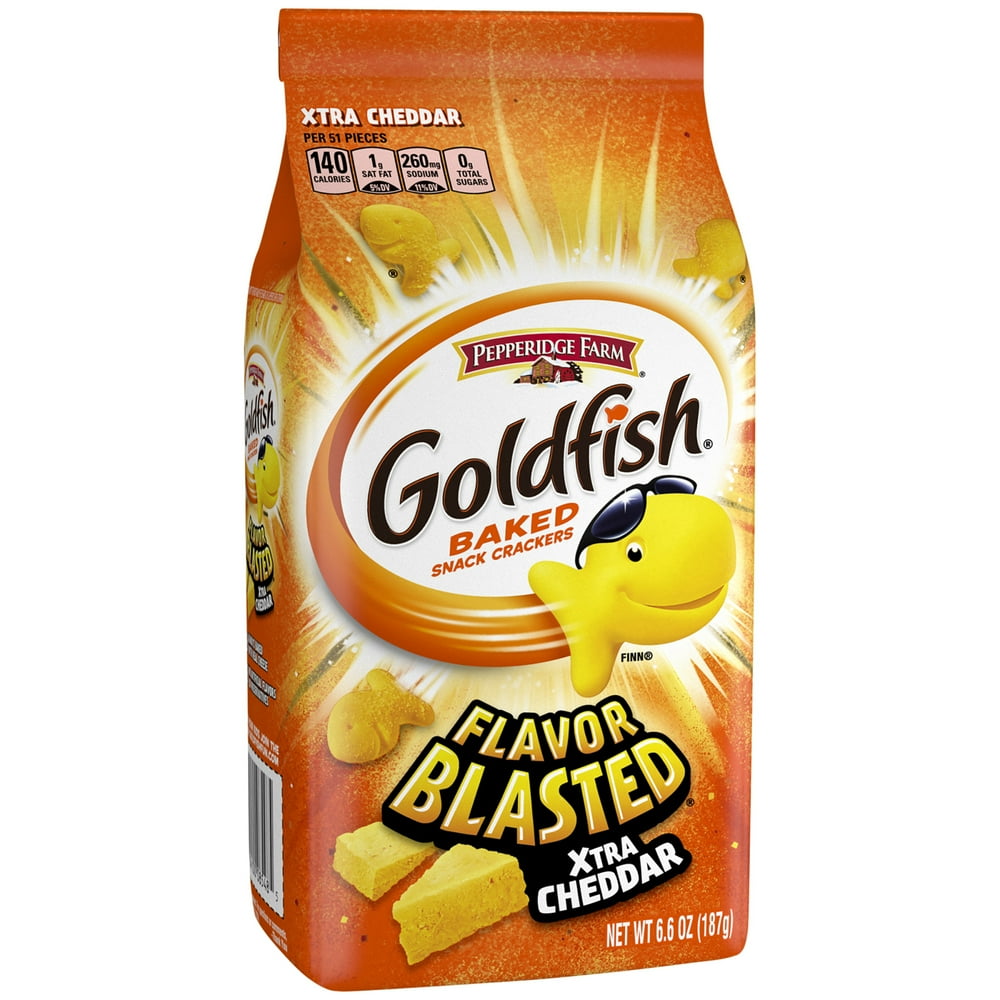 Pepperidge Farm Goldfish Flavor Blasted Xtra Cheddar Crackers, 6.6 oz. Bag