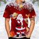thumbnail image 1 of Camisetas de Navidad para hombre, ropa informal de manga corta, a la moda, para verano, 2024, 1 of 4