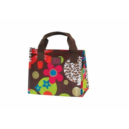 Joann Marie Designs P2LBCLF Poly Lunch Bag - Chocolate Leopard Floral Pack of 6