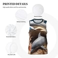 thumbnail image 3 of Honeii Coral Fish Dolphin print basktball shirt for men and women, Unisex basketball jersey for Theme party-X-Large, 3 of 6