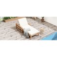 thumbnail image 5 of Patio Chaise, Wood, Adjustable , Cushion For Patio, Pool, Backyard, Deck, Lawn, , 5 Chaise Lounge, Wood Frame, Cushion, Back, 5 of 6