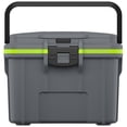 thumbnail image 3 of Pelican Personal 8 Qt Hard-Sided Cooler with Snap-in Ice Pack Bottle Opener, Dark Gray with Evergreen, 3 of 6