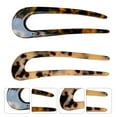 thumbnail image 3 of 2pcs Leopard Pattern Hair Forks U-shaped Hair Clips Lady Headdress (Mixed Color), 3 of 6