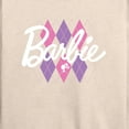 thumbnail image 3 of Barbie - Argyle - Women's Lightweight French Terry Long Sleeve Shirt, 3 of 5