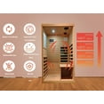 SalusHEAT Far Infrared Wooden Sauna Room, Infrared Sauna for Home