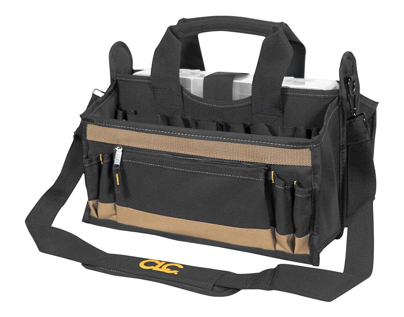 CLC Custom Leathercraft Custom LeatherCraft 1529 16-Pocket, 16-Inch Center Tray Tool Bag — Interior & Exterior Use, Professional Finish