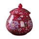 thumbnail image 3 of Tarros de jengibre redondos Chinoiserie, tarros de almacenamiento de cerámica con tapas selladas, para decoración del hogar/cocina/mesa Rojo mayimx Tarro de jengibre, 3 of 9
