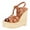 Brown, variant on FSJ Women Casual Round Open Toe Espadrille Ankle Strap Platform Wedge Heels Sandals Woven Cutout Summer Dress Comfort Shoes Size 4 Brown
