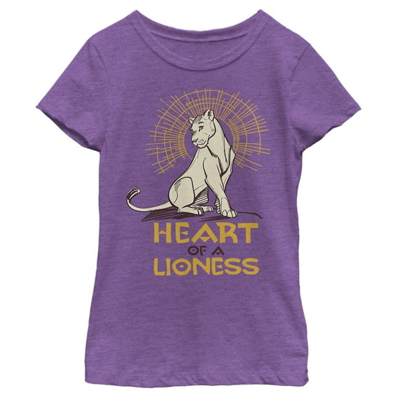 Girl's Lion King Nala Heart of Lioness Graphic Tee Purple Berry Large