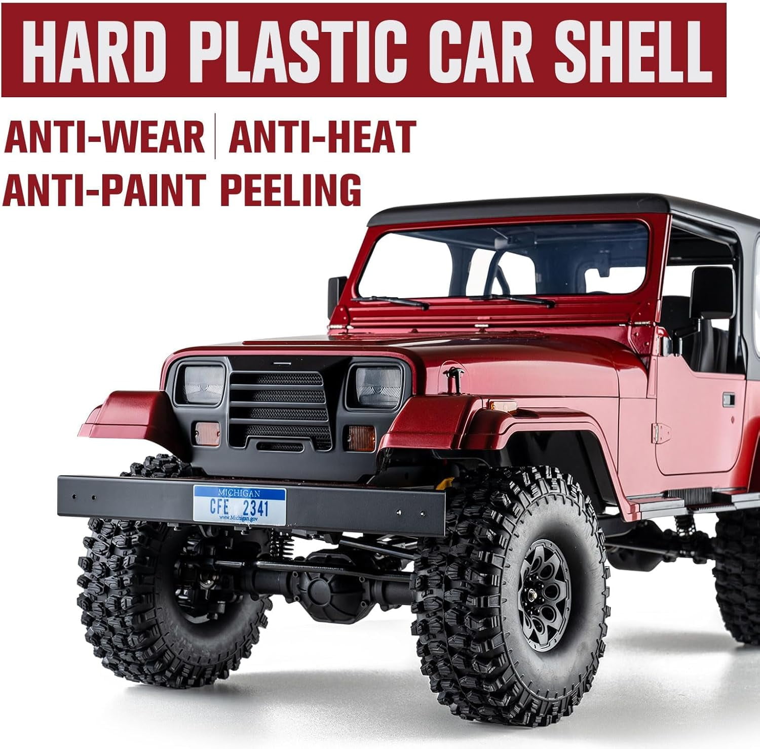 Rochobby Mashigan 1/10 RC Crawler, RC Rock Crawler Removable Details 15km/h, Remote Control Cars with Full Car Ball Bearing for Adults Need to Complete with Battery