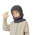 thumbnail image 5 of 5-12Y Kids Earflap Beanie and Scarf Set for Girls Boys,Winter Warm Knit Ski Hat with Fleece Lined for 4-10 Years, 5 of 5