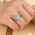 thumbnail image 6 of Newshe Jewellery Wedding Rings for Women Bridal Ring Enhancer Engagement Ring 3Ct Pear White Gold 925 Sterling Silver 5A Cz Size 7, 6 of 8