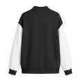 thumbnail image 5 of Auralook Women’s Color‑Block Raglan Sleeve Baseball Jacket Crew Neck Button Casual Outerwear with Side Pockets, 5 of 6