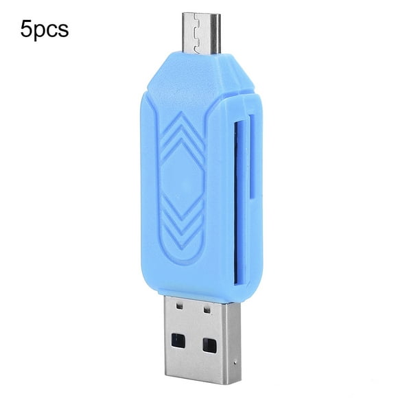 Suministros de computadora NikouMX Lector de Tarjetas USB2.0 5 Piezas Compacto Liviano Rosa Verde Azul Negro